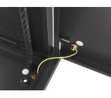 Lanberg rack cabinet 19" wall-mount 12U/600x450 for self-assembly with metal door black (flat pack)