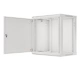 Lanberg rack cabinet 19" wall-mount 12U/600x450 for self-assembly with metal door grey (flat pack)