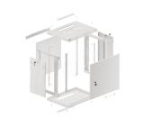 Lanberg rack cabinet 19" wall-mount 12U/600x450 for self-assembly with metal door grey (flat pack)