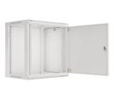 Lanberg rack cabinet 19" wall-mount 12U/600x450 for self-assembly with metal door grey (flat pack)
