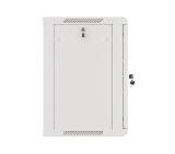 Lanberg rack cabinet 19" wall-mount 12U/600x450 for self-assembly with metal door grey (flat pack)