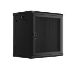 Lanberg rack cabinet 19" wall-mount 12U/600x450 with perforated door black (flat pack)