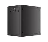 Lanberg rack cabinet 19" wall-mount 12U/600x450 with perforated door black (flat pack)
