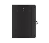 Lanberg rack cabinet 19" wall-mount 12U/600x450 with perforated door black (flat pack)
