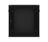 Lanberg rack cabinet 19" wall-mount 12U/600x450 with perforated door black (flat pack)