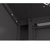 Lanberg rack cabinet 19" wall-mount 12U/600x450 with perforated door black (flat pack)