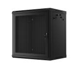 Lanberg rack cabinet 19" wall-mount 12U/600x450 with perforated door black (flat pack)