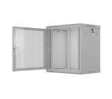 Lanberg rack cabinet 19" wall-mount 12U/600x450 with perforated door grey (flat pack)