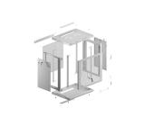Lanberg rack cabinet 19" wall-mount 12U/600x450 with perforated door grey (flat pack)