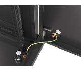Lanberg rack cabinet 19" wall-mount 12U/600x600 for self-assembly with metal door black (flat pack)