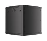 Lanberg rack cabinet 19" wall-mount 12U/600x600 for self-assembly with metal door black (flat pack)