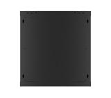 Lanberg rack cabinet 19" wall-mount 12U/600x600 for self-assembly with metal door black (flat pack)