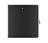 Lanberg rack cabinet 19" wall-mount 12U/600x600 for self-assembly with metal door black (flat pack)