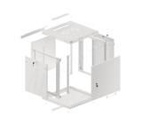 Lanberg rack cabinet 19" wall-mount 12U/600x600 for self-assembly with metal door grey (flat pack)