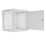 Lanberg rack cabinet 19" wall-mount 12U/600x600 for self-assembly with metal door grey (flat pack)