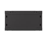 Lanberg rack cabinet 19" wall-mount 4U/540x350 (flat pack) with glass door black