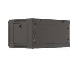 Lanberg rack cabinet 19" wall-mount 4U/540x350 (flat pack) with glass door black