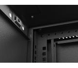 Lanberg rack cabinet 19" wall-mount 4U/540x350 (flat pack) with glass door black