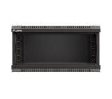 Lanberg rack cabinet 19" wall-mount 4U/540x350 (flat pack) with glass door black
