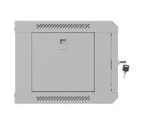 Lanberg rack cabinet 19" wall-mount 4U/540x350 (flat pack) with glass door grey