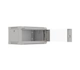 Lanberg rack cabinet 19" wall-mount 4U/540x350 (flat pack) with glass door grey