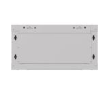 Lanberg rack cabinet 19" wall-mount 4U/540x350 (flat pack) with glass door grey