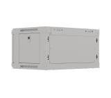 Lanberg rack cabinet 19" wall-mount 4U/540x350 (flat pack) with glass door grey