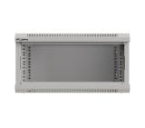 Lanberg rack cabinet 19" wall-mount 4U/540x350 (flat pack) with glass door grey