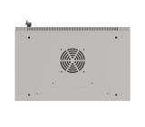Lanberg rack cabinet 19" wall-mount 4U/540x350 (flat pack) with glass door grey