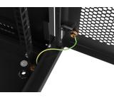 Lanberg rack cabinet 19" wall-mount 4U/600x450 with perforated door black (flat pack)