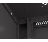 Lanberg rack cabinet 19" wall-mount 4U/600x450 with perforated door black (flat pack)