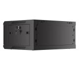 Lanberg rack cabinet 19" wall-mount 4U/600x450 with perforated door black (flat pack)