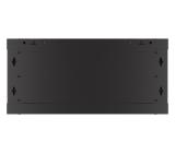 Lanberg rack cabinet 19" wall-mount 4U/600x450 with perforated door black (flat pack)