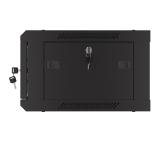 Lanberg rack cabinet 19" wall-mount 4U/600x450 with perforated door black (flat pack)