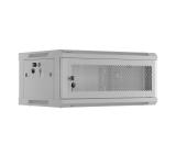 Lanberg rack cabinet 19" wall-mount 4U/600x450 with perforated door grey (flat pack)