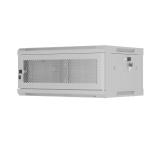 Lanberg rack cabinet 19" wall-mount 4U/600x450 with perforated door grey (flat pack)