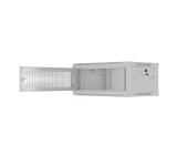 Lanberg rack cabinet 19" wall-mount 4U/600x450 with perforated door grey (flat pack)