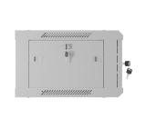 Lanberg rack cabinet 19" wall-mount 4U/600x450 with perforated door grey (flat pack)