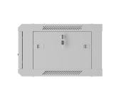 Lanberg rack cabinet 19" wall-mount 4U/600x450 with perforated door grey (flat pack)