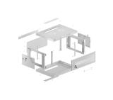 Lanberg rack cabinet 19" wall-mount 4U/600x450 with perforated door grey (flat pack)