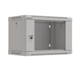 Lanberg rack cabinet 19" wall-mount 6U/540x350 (flat pack) with glass door grey