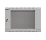 Lanberg rack cabinet 19" wall-mount 6U/540x350 (flat pack) with glass door grey