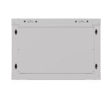Lanberg rack cabinet 19" wall-mount 6U/540x350 (flat pack) with glass door grey