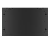 Lanberg rack cabinet 19" wall-mount 6U/600x450 for self-assembly with metal door black (flat pack)