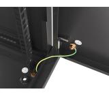 Lanberg rack cabinet 19" wall-mount 6U/600x450 for self-assembly with metal door black (flat pack)