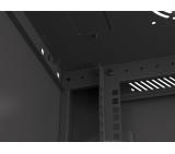 Lanberg rack cabinet 19" wall-mount 6U/600x450 for self-assembly with metal door black (flat pack)