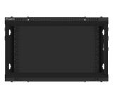 Lanberg rack cabinet 19" wall-mount 6U/600x450 for self-assembly with metal door black (flat pack)