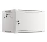 Lanberg rack cabinet 19" wall-mount 6U/600x450 for self-assembly with metal door grey (flat pack)