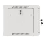 Lanberg rack cabinet 19" wall-mount 6U/600x450 for self-assembly with metal door grey (flat pack)