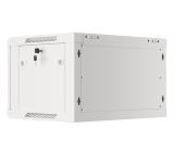 Lanberg rack cabinet 19" wall-mount 6U/600x450 for self-assembly with metal door grey (flat pack)